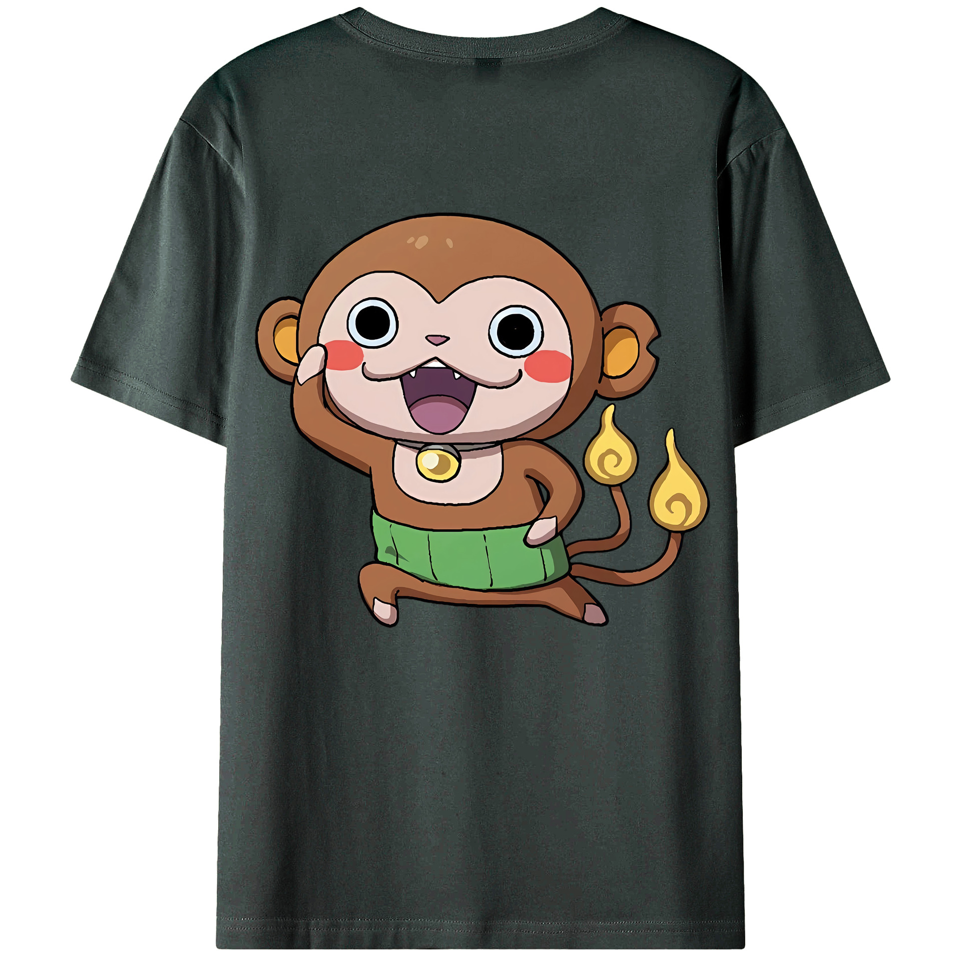 （画像用） 妖怪ウォッチ Yo-kai Watch 綿100％ メンズ半袖Tシャツ（バックプリント） 通気性